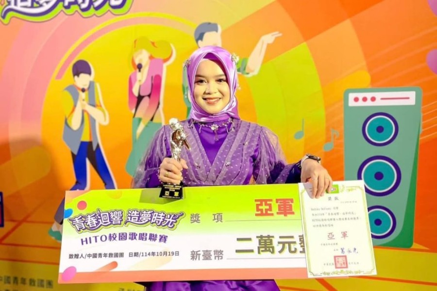 Bintang Riau di Taiwan: Radika Sofiani, Alumni UIR, Sabet Gelar Juara di Kompetisi Menyanyi Kampus Taiwan
