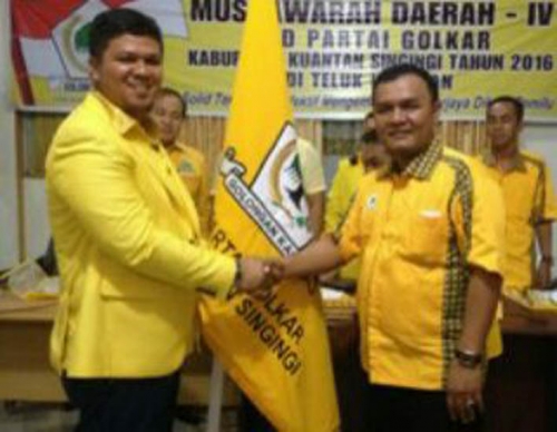 Terpilih Secara Aklamasi, Andi Putra Pimpin Golkar Kuansing 2016 -2020