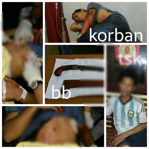 Berawal dari Saling Pandang, Pemuda di Reteh Inhil Tikam Petani Bertubi-tubi