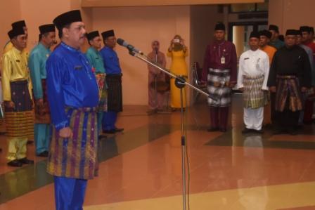 Sekda Inhil Pimpin Upacara Peringatan Milad ke-59 Provinsi Riau
