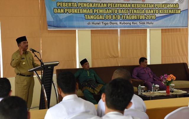 Puskesmas Kecamatan 24 Jam, Bupati Kampar Minta Berdayakan Tenaga Kesehatan Tempatan