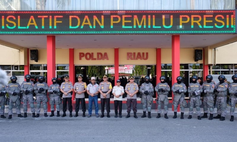 Polda Riau kerahkan 5.875 personel untuk pengamanan Pemilu 2019 