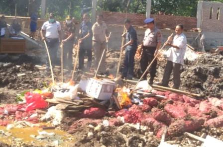 Barang Ilegal Tangkapan Kodim 0320 Dumai Dimusnahkan 