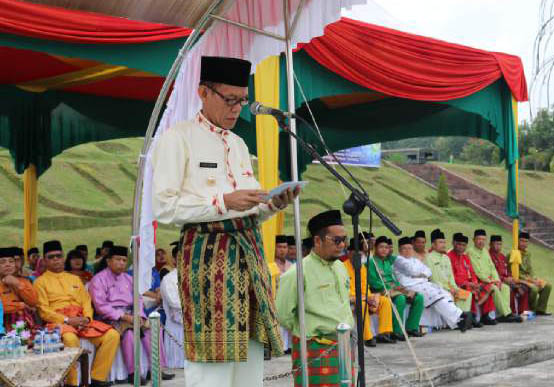 Wabup Zardewan Pimpin Apel HUT Provinsi Riau ke-59 di Pelalawan 