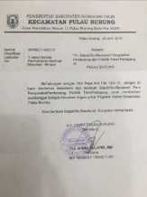 Terkait Surat Minta THR Air Kaleng, Ini Jawaban Sekcam Pulau Burung