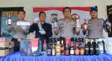 Total Ribuan Botol Miras Sitaan Polres Pelalawan Senilai Rp2 Miliar