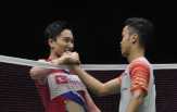Duel 'MomoGi' Momota vs Ginting Terjadi di Japan Open	