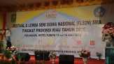 Festival dan Lomba Seni Siswa Nasional ( FLS 2 N) SMA Tingkat Provinsi Tahun 2016, Resmi Dibuka