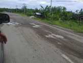 Jalan Menuju Kampung Rawa Mekar Jaya Rusak Parah