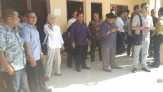Sambut Kedatangan Bupatinya, Puluhan Masyarakat Rohul Padati Bandara Sultan Syarif Kasim II