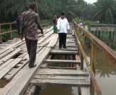 Dinas Bina Marga Riau Tinjau Jembatan Maut di Rohul