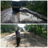 Paramitra Group-Perisai Perbaiki 13 Kilometer Jalan Rusak di Inhil