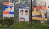Pilkada Rohul, Baliho Tiga Pasangan Calon Dipasang di Lima Kecamatan