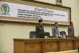 Paripurna Laporan Pembahasan Hasil Banggar Terhadap Ranperda APBD 2015, Bupati Inhil Akui Terlambat 