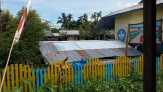 Puting Beliung, 9 Rumah Rusak dan Parkiran SD Runtuh di Gaung, Inhil