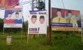 Pilkada Rohul, Panwas Mulai Menertibkan APK Tiga Paslon