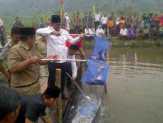 Bupati Rohil Panen Raya Ikan Patin di Tanjung Medan