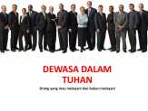 DEWASA DALAM KRISTUS