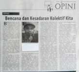 Bencana dan Kesadaran Kolektif Kita