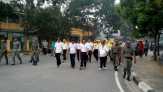 Meriahkan HUT ke-16 Kuansing, Ribuan Peserta Ikuti Gerak Jalan Santai.