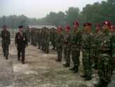 Upacara HUT TNI di Makodim Bengkalis Diselimuti Kabut Asap